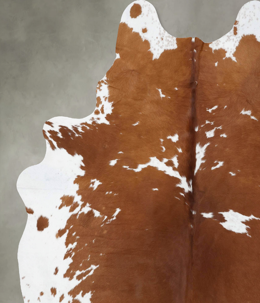 Brown and White XX-Large Brazilian Cowhide Rug 8'7"H x 6'7"W #B18766 b
