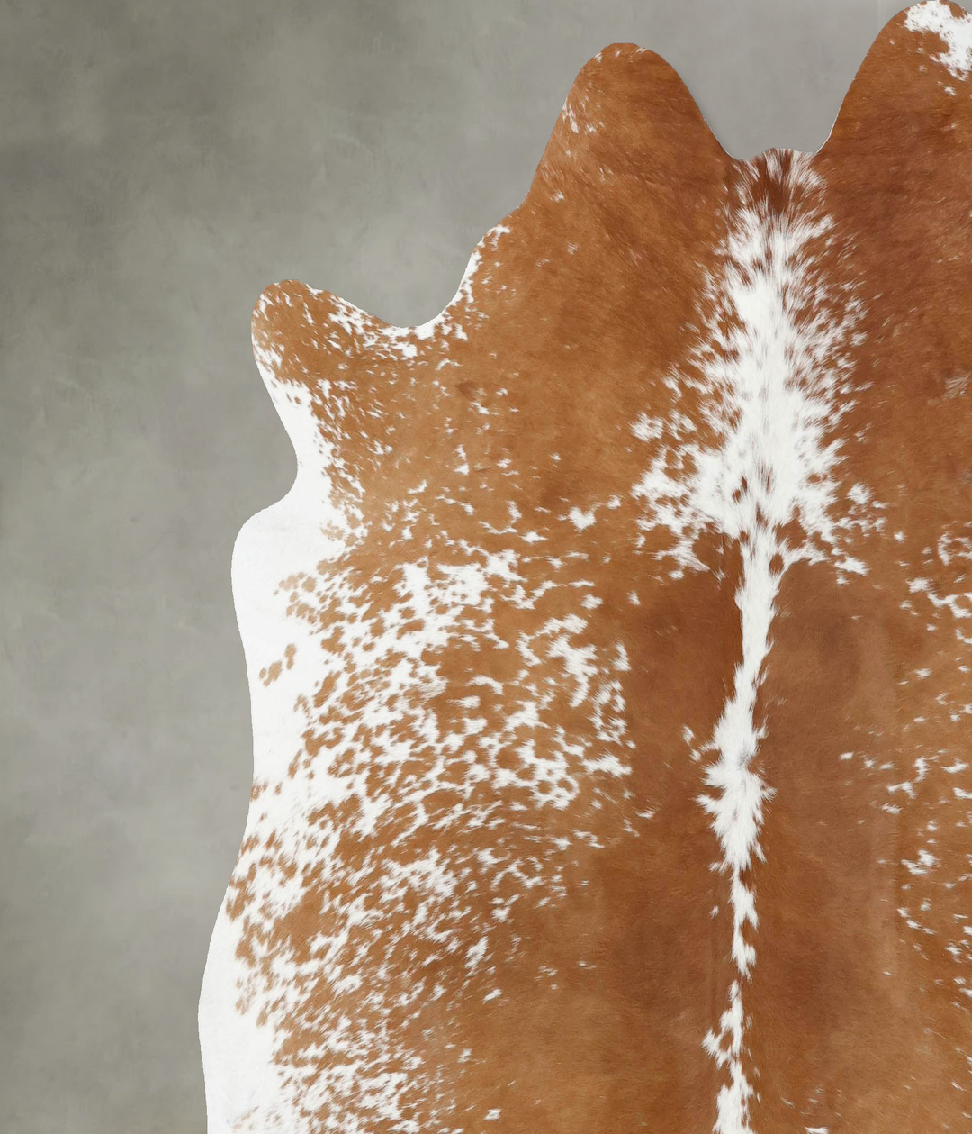 Beige and White X-Large Brazilian Cowhide Rug 7'3"H x 6'10"W #B18770 b