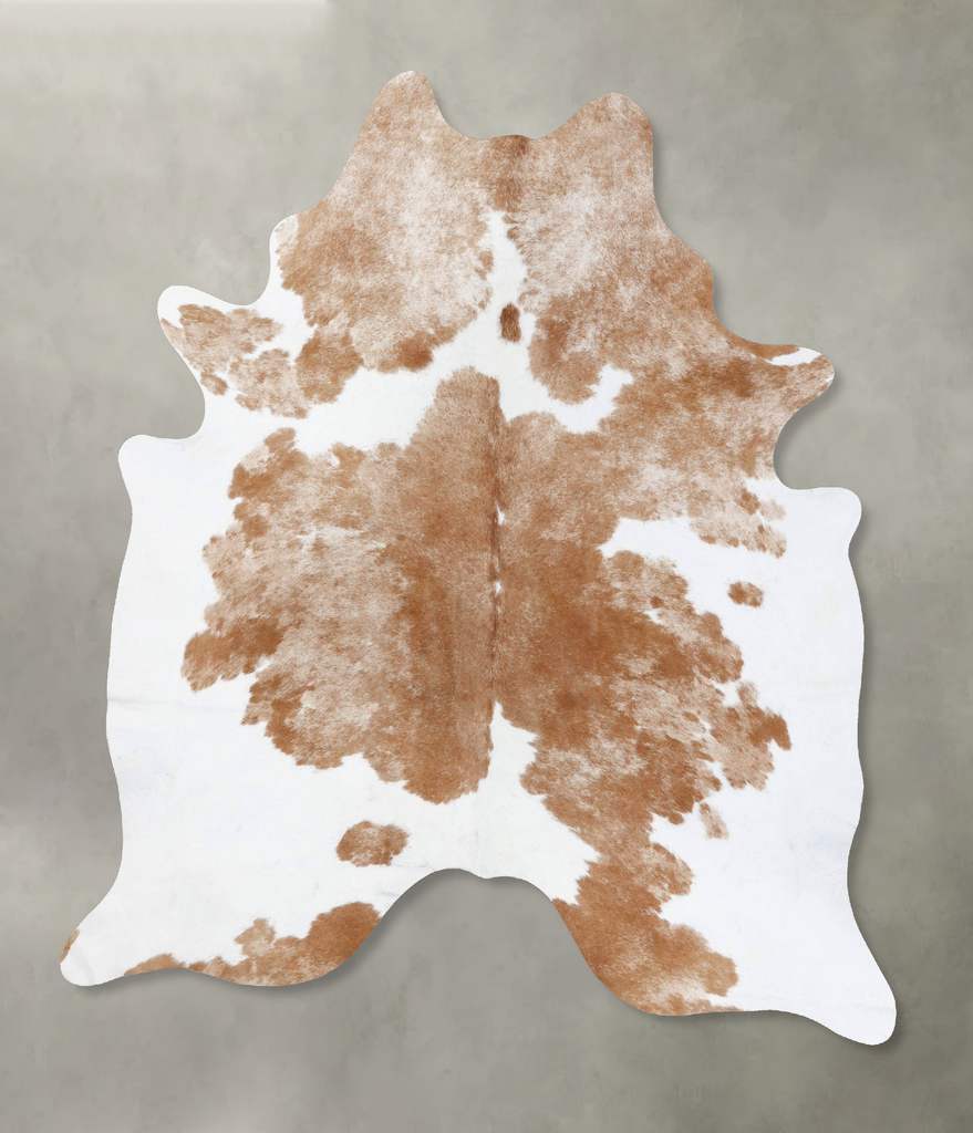 Brown and White X-Large Brazilian Cowhide Rug 7'8"H x 6'4"W #B18784 by Hudson Hides