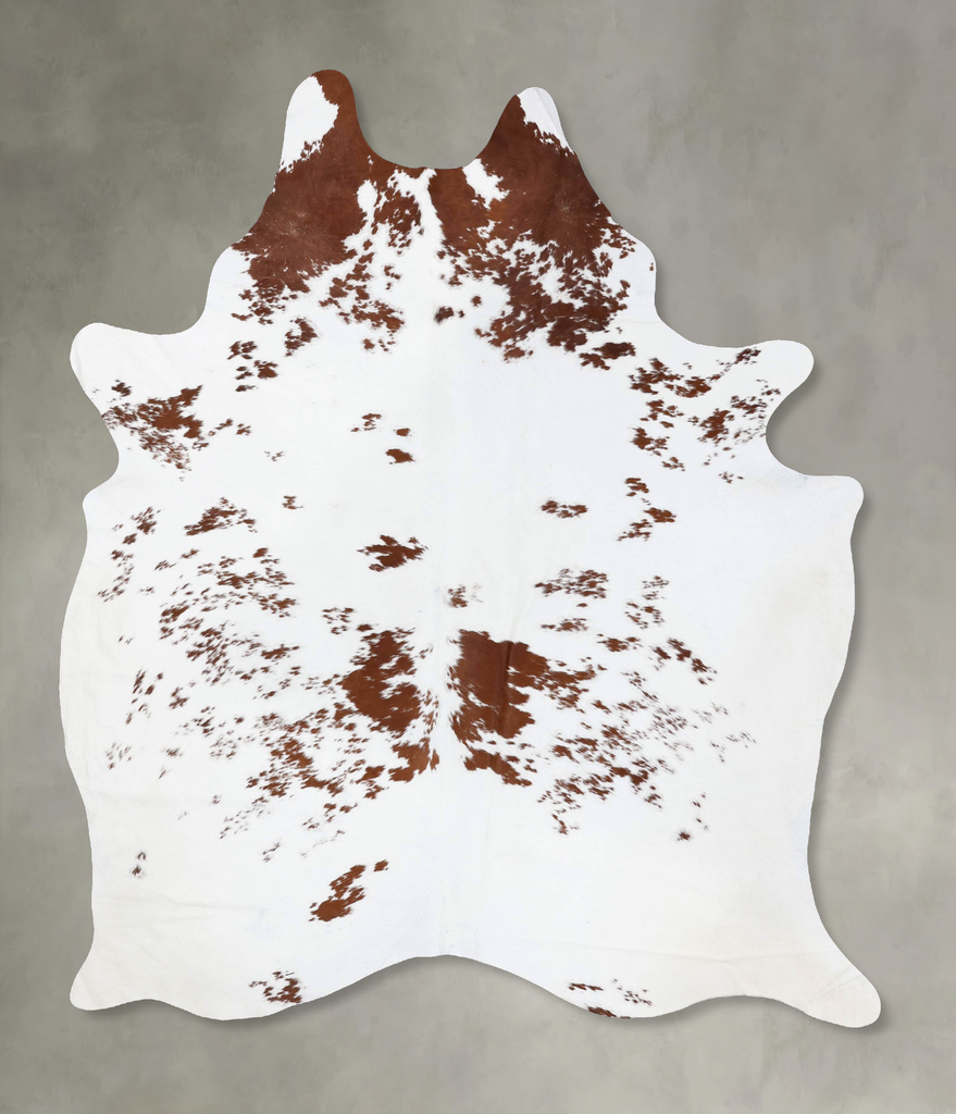 Brown and White XX-Large Brazilian Cowhide Rug 8'10"H x 6'4"W #B18790 by Hudson Hides