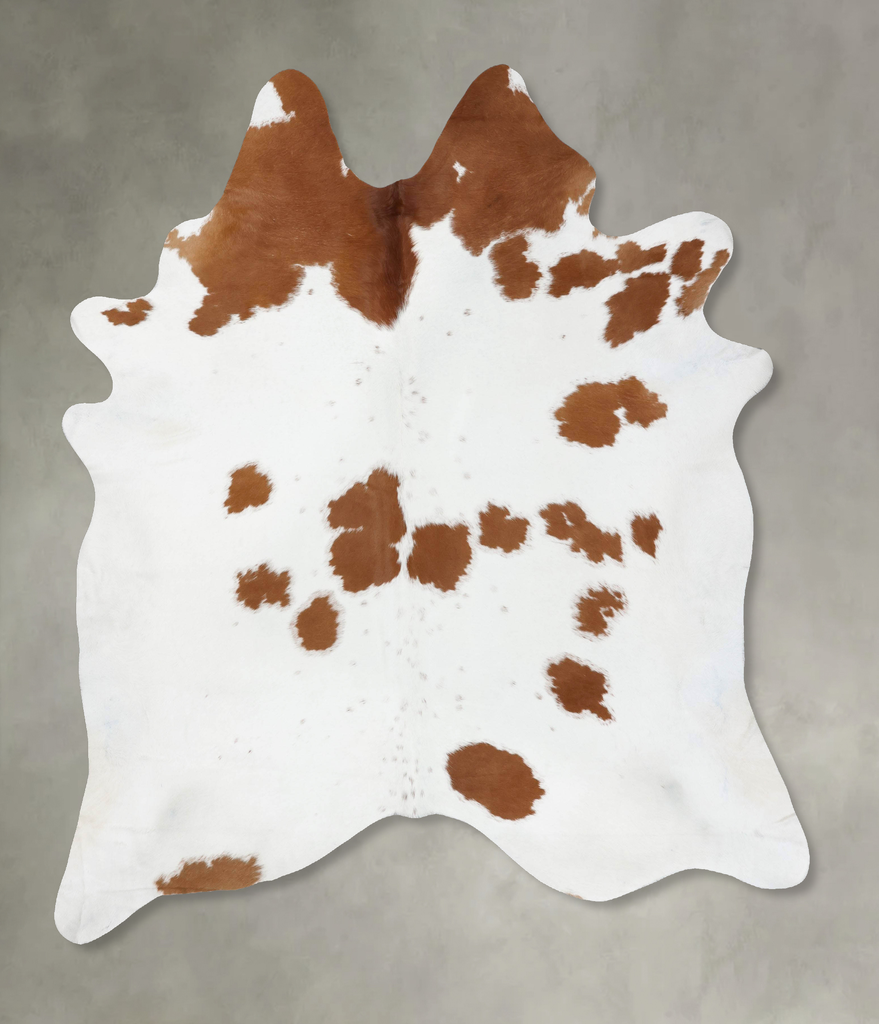 Brown and White XX-Large Brazilian Cowhide Rug 8'6"H x 7'0"W #B18798 by Hudson Hides