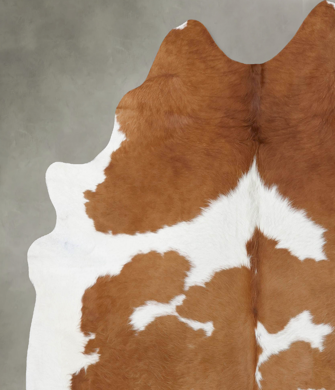 Brown and White XX-Large Brazilian Cowhide Rug 7'9"H x 6'6"W #B18810 b