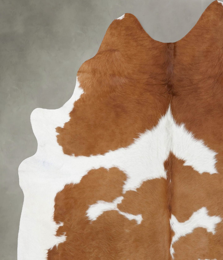 Brown and White XX-Large Brazilian Cowhide Rug 7'9"H x 6'6"W #B18810 by Hudson Hides