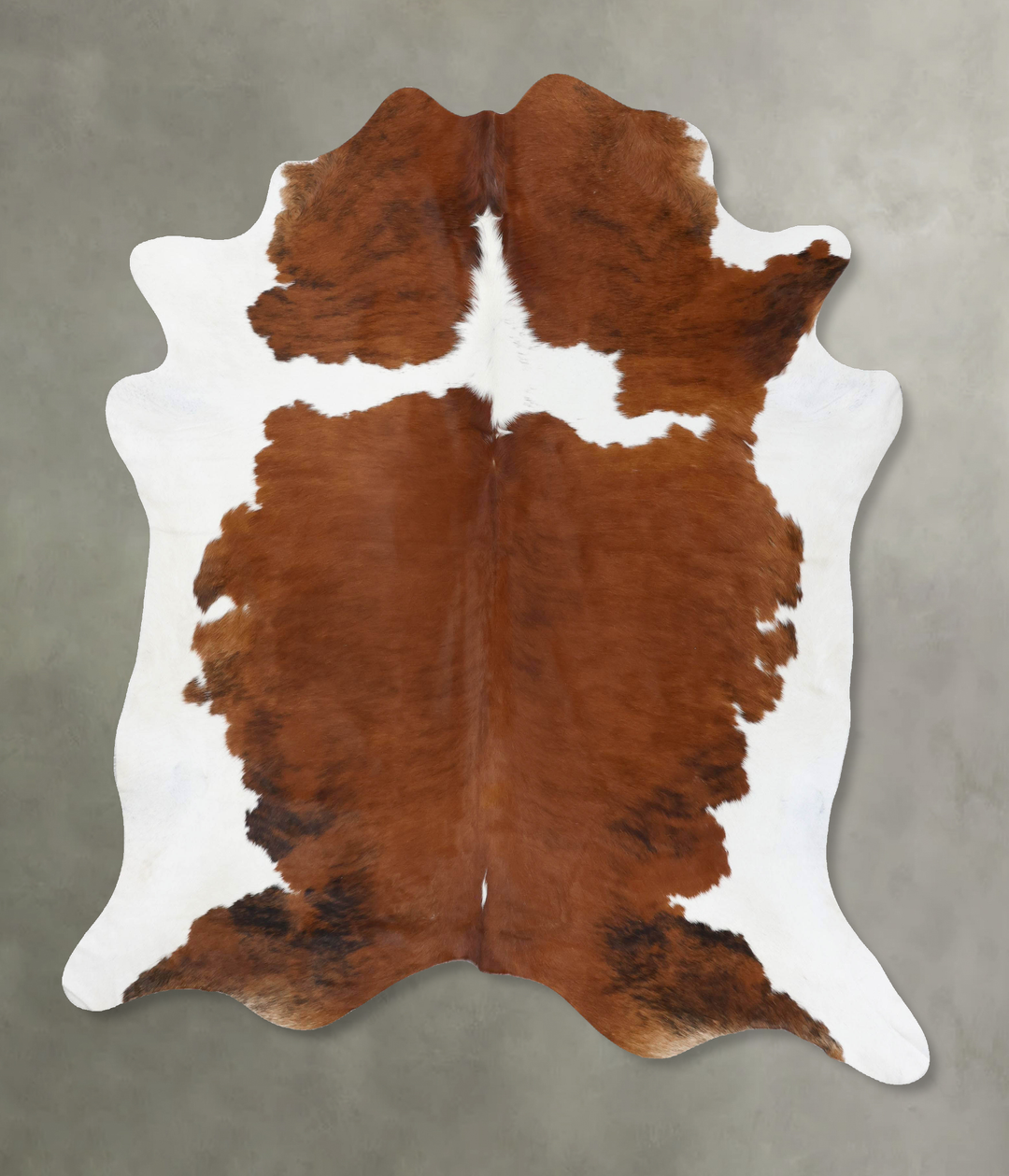 Tricolor XX-Large Brazilian Cowhide Rug 7'9"H x 6'11"W #B18816 by Huds