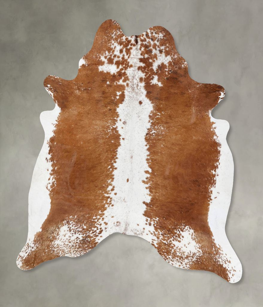 Brown and White Regular XX-Large Brazilian Cowhide Rug 8'4"H x 6'10"W #B18819 by Hudson Hides