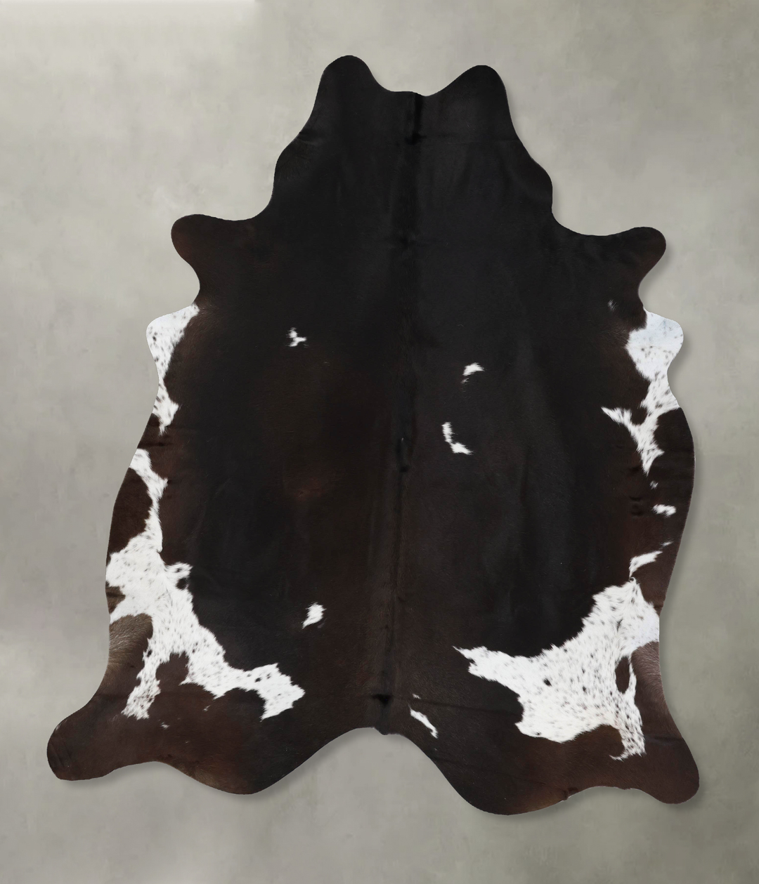 Chocolate and White XX-Large Brazilian Cowhide Rug 8'2"H x 6'11"W #B18