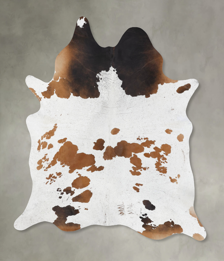 Chocolate and White XX-Large Brazilian Cowhide Rug 8'4"H x 6'9"W #B18825 by Hudson Hides