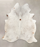 Salt and Pepper Brown X-Large Brazilian Cowhide Rug 7'6"H x 6'5"W #B1883 by Hudson Hides