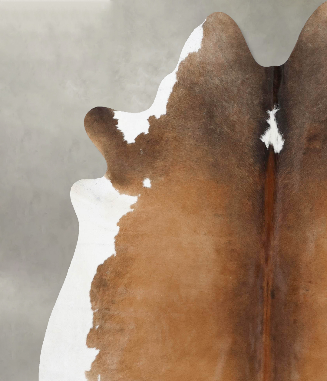 Chocolate and White X-Large Brazilian Cowhide Rug 7'4"H x 6'6"W #B1883