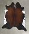 Chocolate and White X-Large Brazilian Cowhide Rug 7'4
