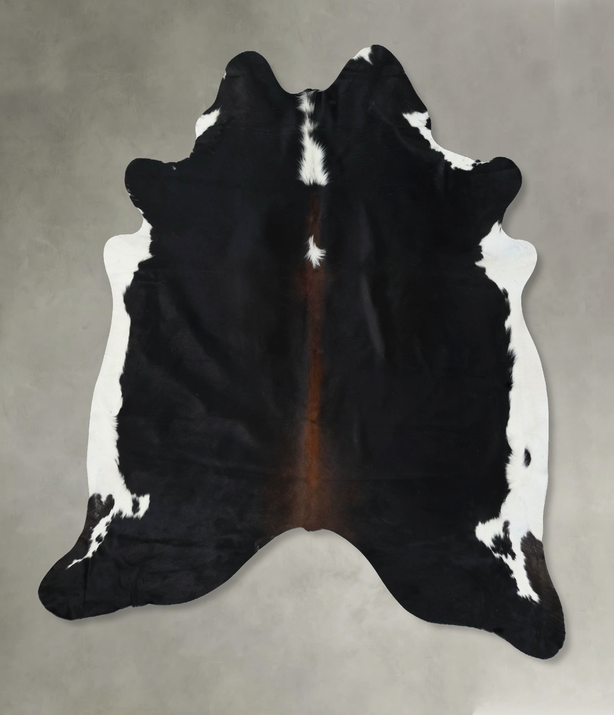 Chocolate and White XX-Large Brazilian Cowhide Rug 7'4"H x 6'10"W #B18843 by Hudson Hides