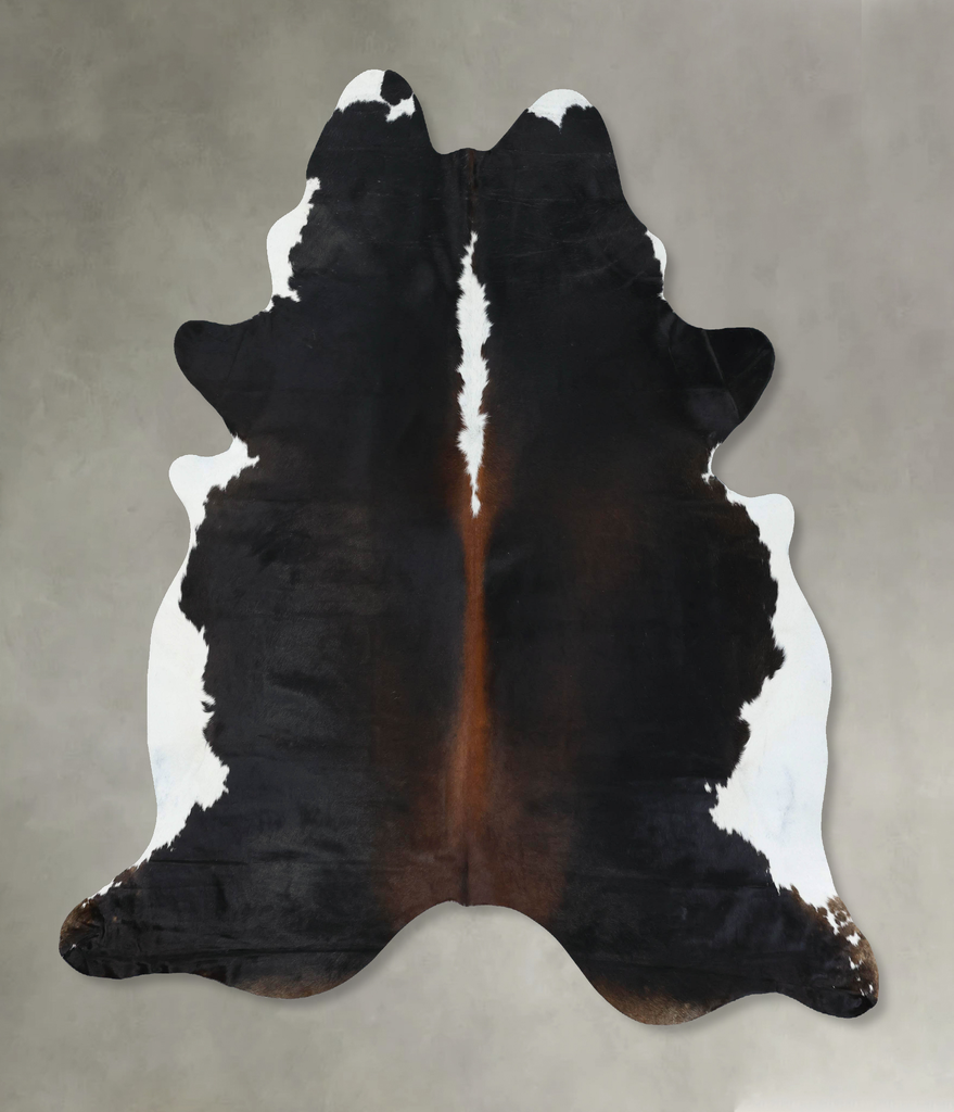 Chocolate and White XX-Large Brazilian Cowhide Rug 8'3"H x 7'2"W #B18845 by Hudson Hides