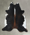 Chocolate and White XX-Large Brazilian Cowhide Rug 8'3