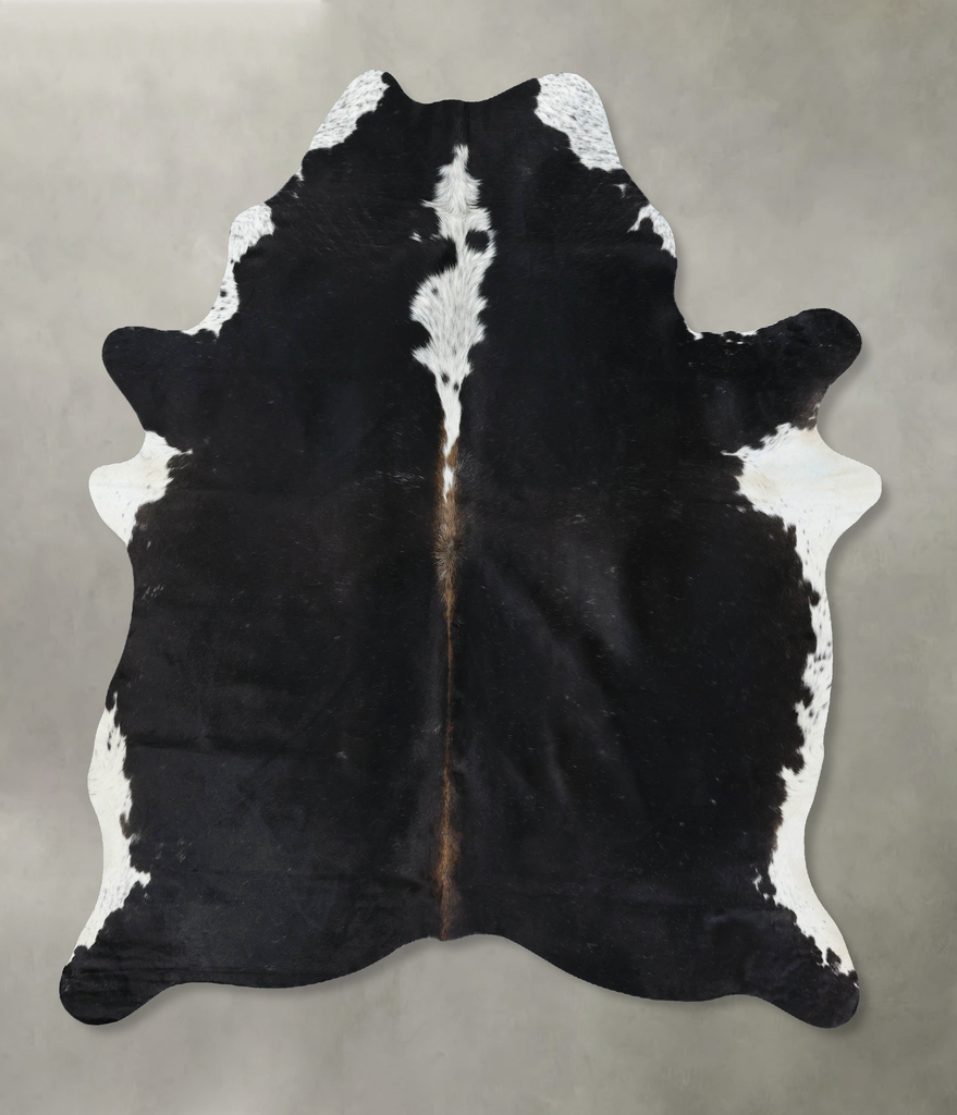 Black and White X-Large Brazilian Cowhide Rug 7'6"H x 6'2"W #B18846 by Hudson Hides