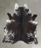 Chocolate and White XX-Large Brazilian Cowhide Rug 8'5