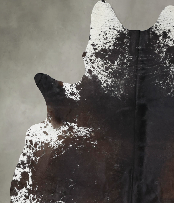 Chocolate and White XX-Large Brazilian Cowhide Rug 8'5"H x 6'4"W #B18848 by Hudson Hides