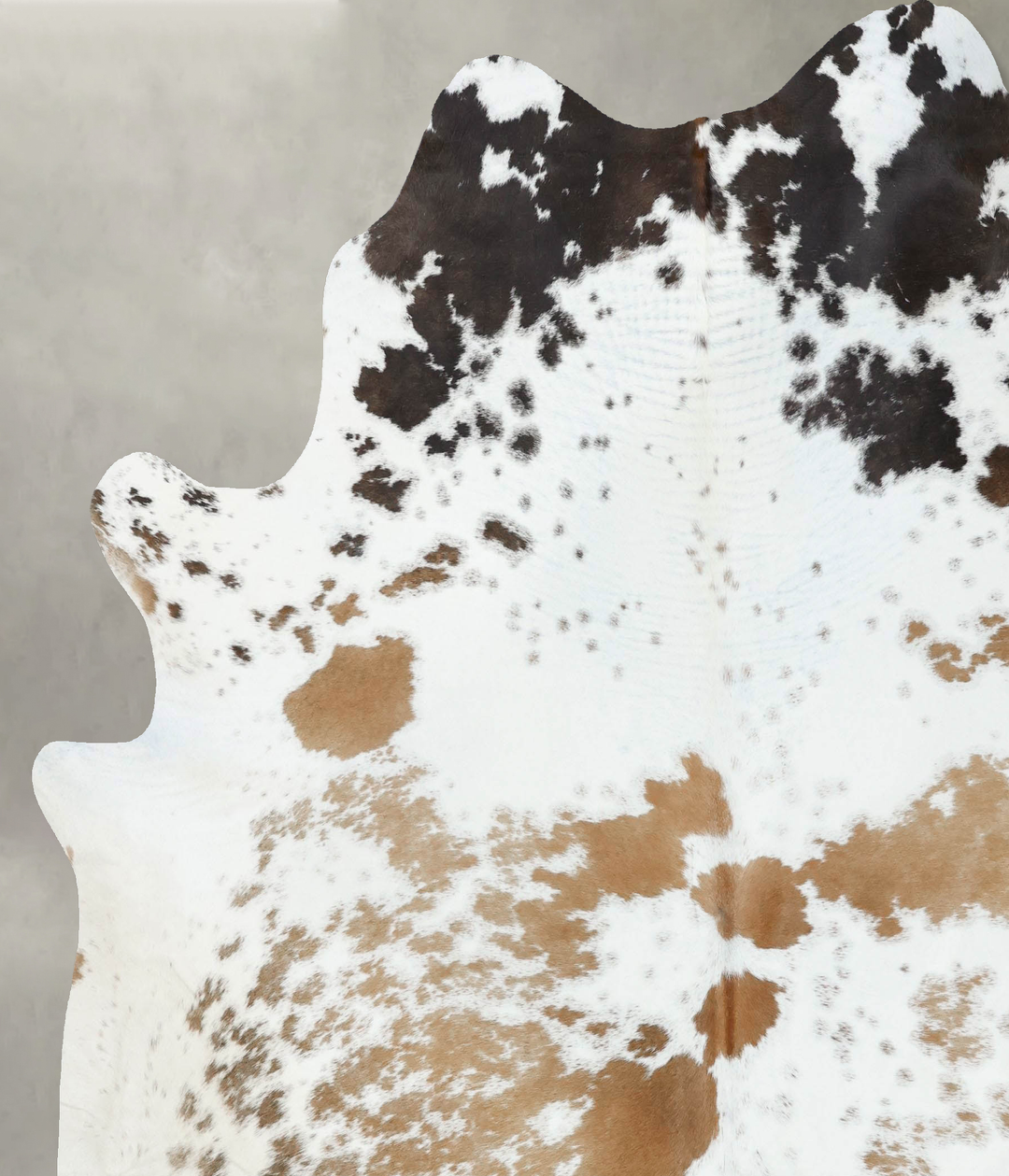 Chocolate and White XX-Large Brazilian Cowhide Rug 7'11"H x 7'1"W #B18