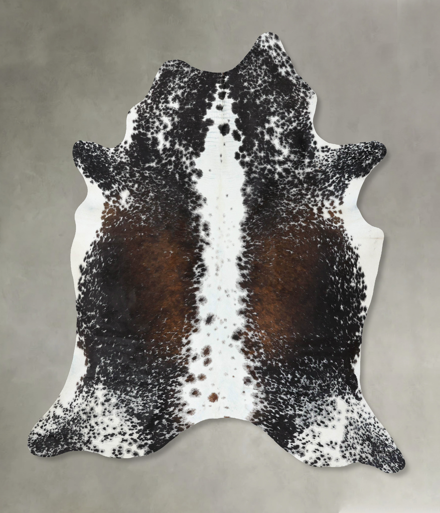 Salt and Pepper Brown XX-Large Brazilian Cowhide Rug 8'4"H x 6'6"W #B18851 by Hudson Hides