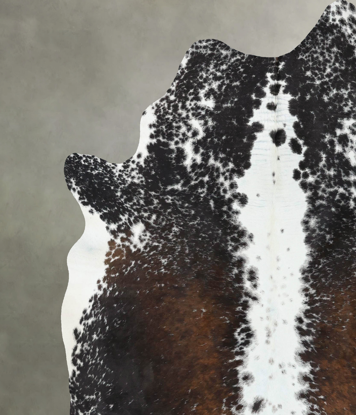 Salt and Pepper Brown XX-Large Brazilian Cowhide Rug 8'4"H x 6'6"W #B18851 by Hudson Hides