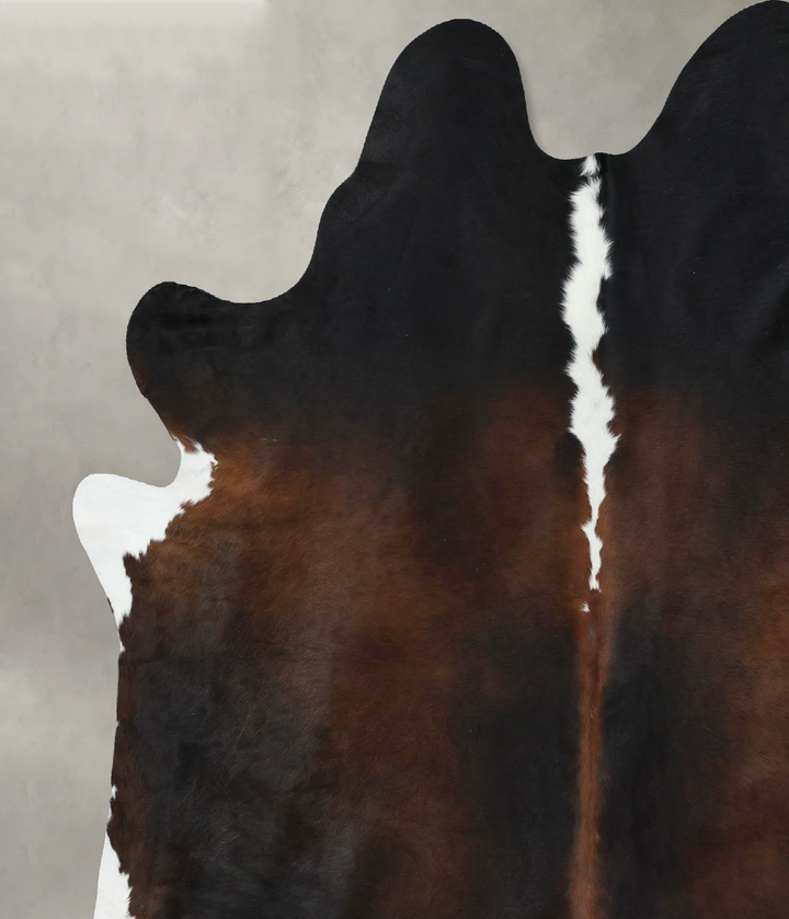 Chocolate and White XX-Large Brazilian Cowhide Rug 7'11"H x 6'9"W #B18856 by Hudson Hides