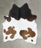 Chocolate and White Large Brazilian Cowhide Rug 6'1