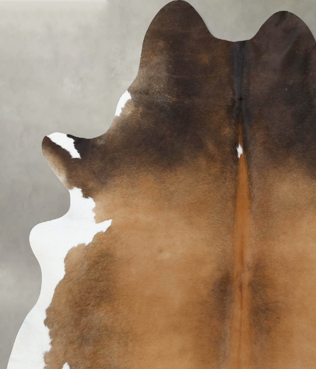 Chocolate and White X-Large Brazilian Cowhide Rug 7'5"H x 5'11"W #B188
