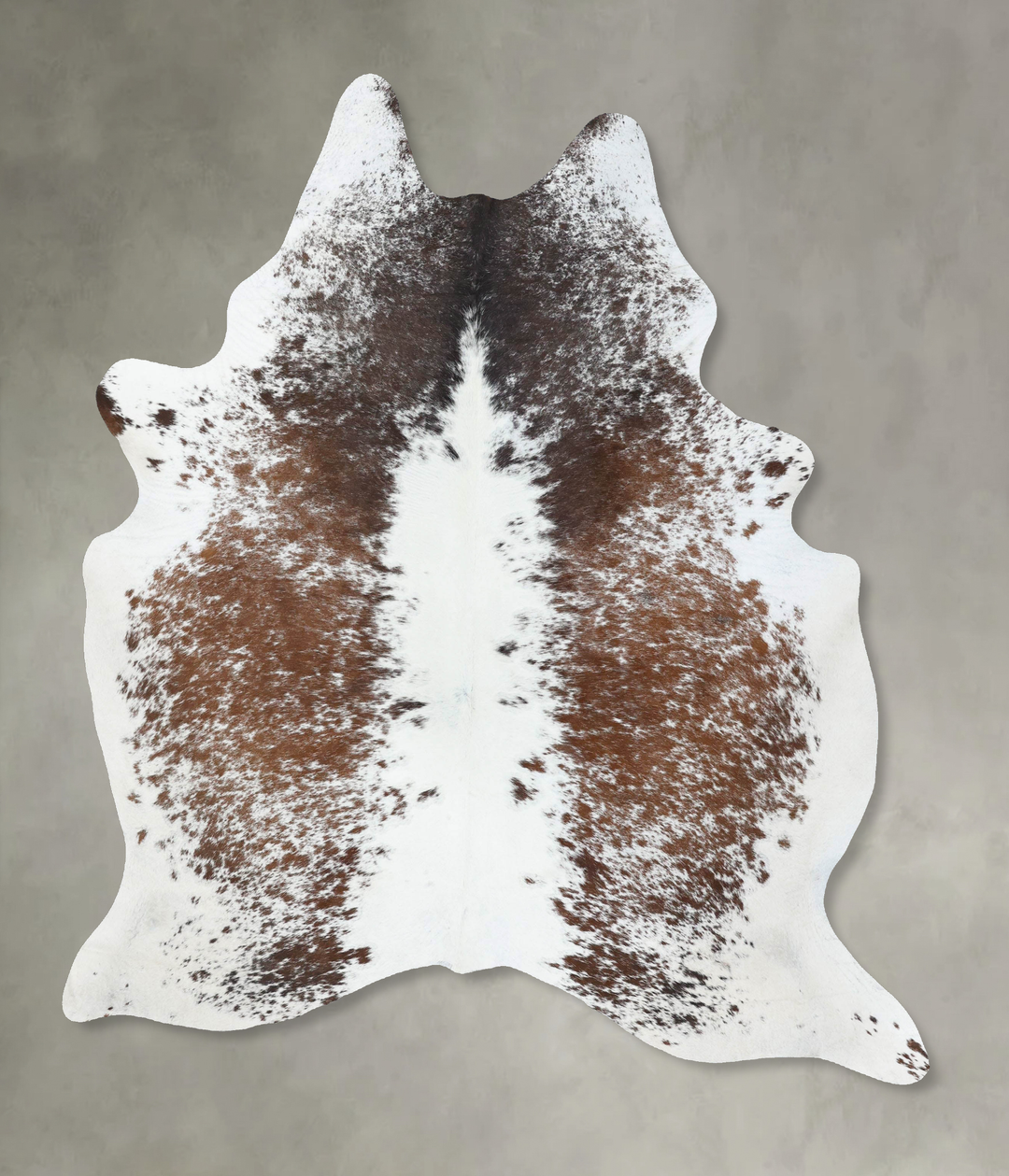 Salt and Pepper Brown X-Large Brazilian Cowhide Rug 7'9"H x 5'11"W #B1