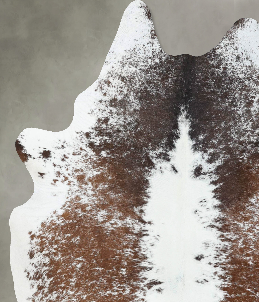 Salt and Pepper Brown X-Large Brazilian Cowhide Rug 7'9"H x 5'11"W #B1