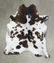 Chocolate and White X-Large Brazilian Cowhide Rug 7'2