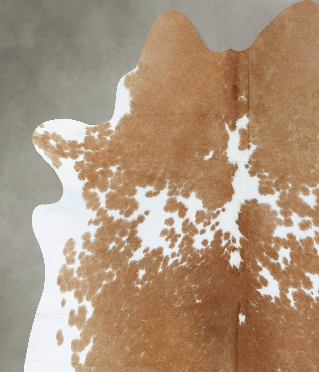 Beige and White X-Large Brazilian Cowhide Rug 7'3"H x 6'5"W #B18883 by
