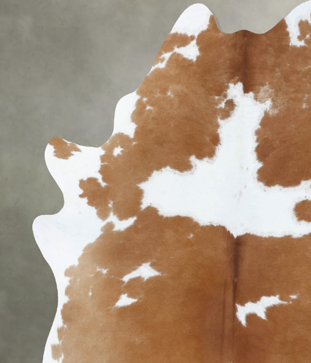 Beige and White X-Large Brazilian Cowhide Rug 6'9"H x 6'0"W #B18886 by