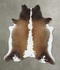 Chocolate and White X-Large Brazilian Cowhide Rug 7'9