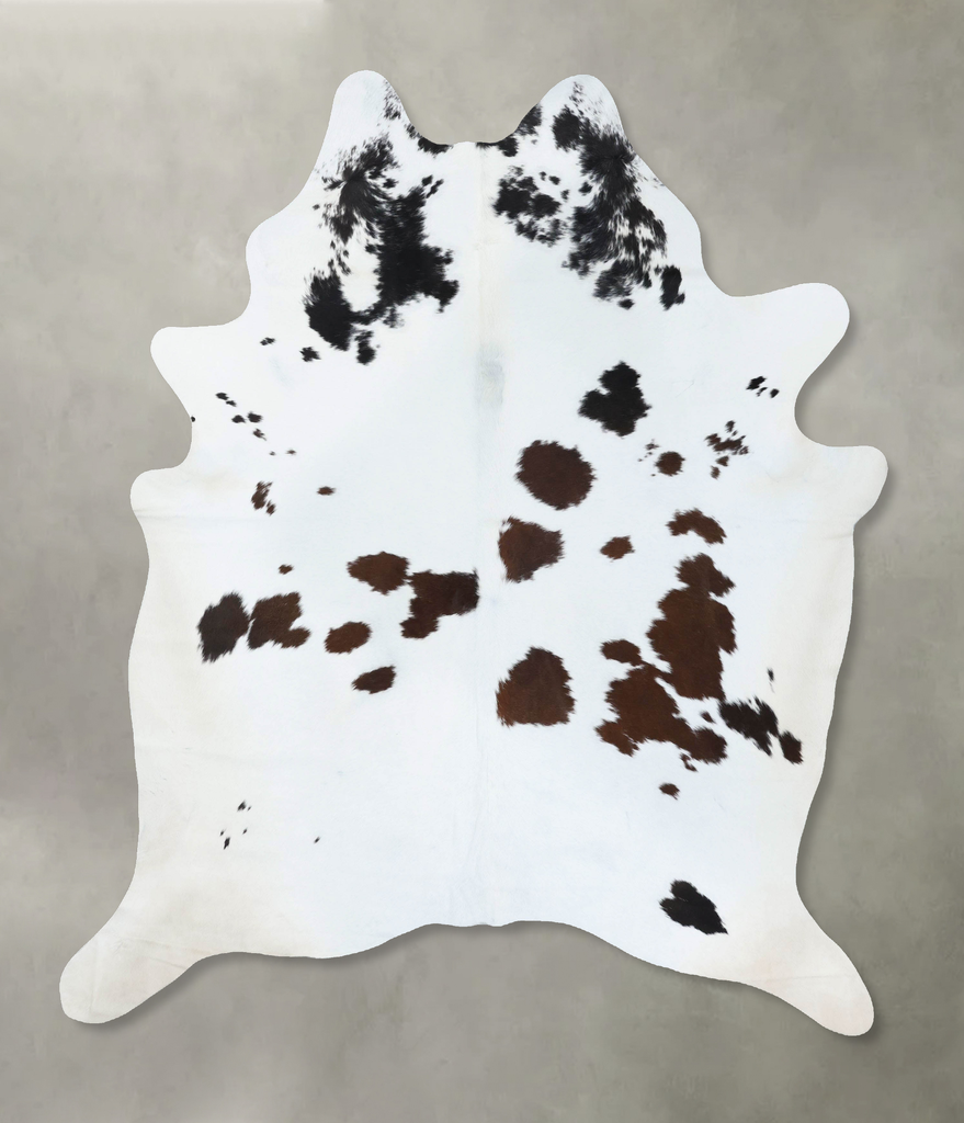 Chocolate and White XX-Large Brazilian Cowhide Rug 8'4"H x 6'9"W #B18907 by Hudson Hides
