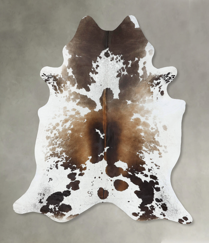 Chocolate and White XX-Large Brazilian Cowhide Rug 8'6"H x 7'0"W #B18909 by Hudson Hides
