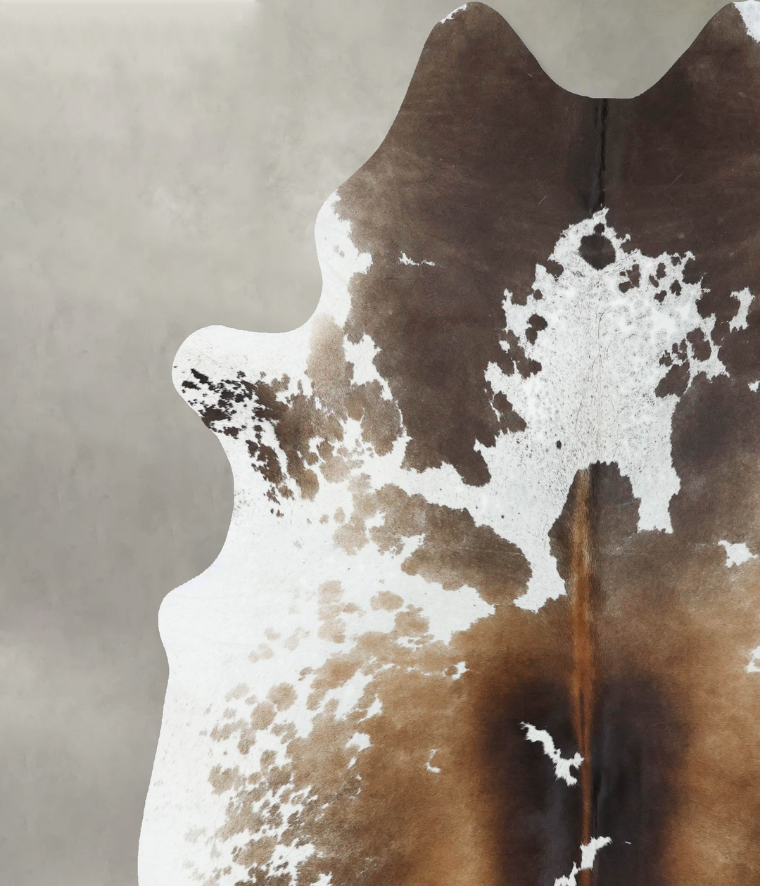 Chocolate and White XX-Large Brazilian Cowhide Rug 8'6"H x 7'0"W #B189