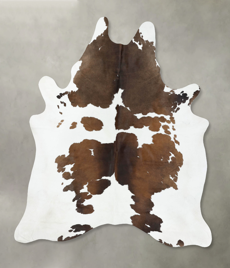 Chocolate and White XX-Large Brazilian Cowhide Rug 8'3"H x 6'6"W #B18912 by Hudson Hides