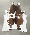 Chocolate and White XX-Large Brazilian Cowhide Rug 8'3