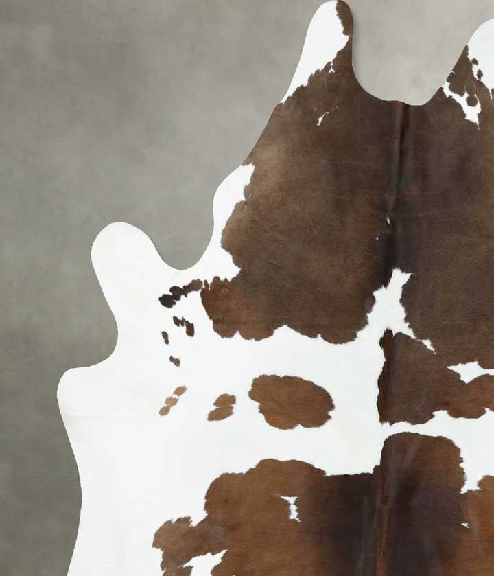 Chocolate and White XX-Large Brazilian Cowhide Rug 8'3"H x 6'6"W #B18912 by Hudson Hides