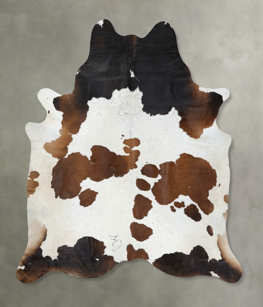 Chocolate and White XX-Large Brazilian Cowhide Rug 8'9"H x 7'6"W #B18919 by Hudson Hides