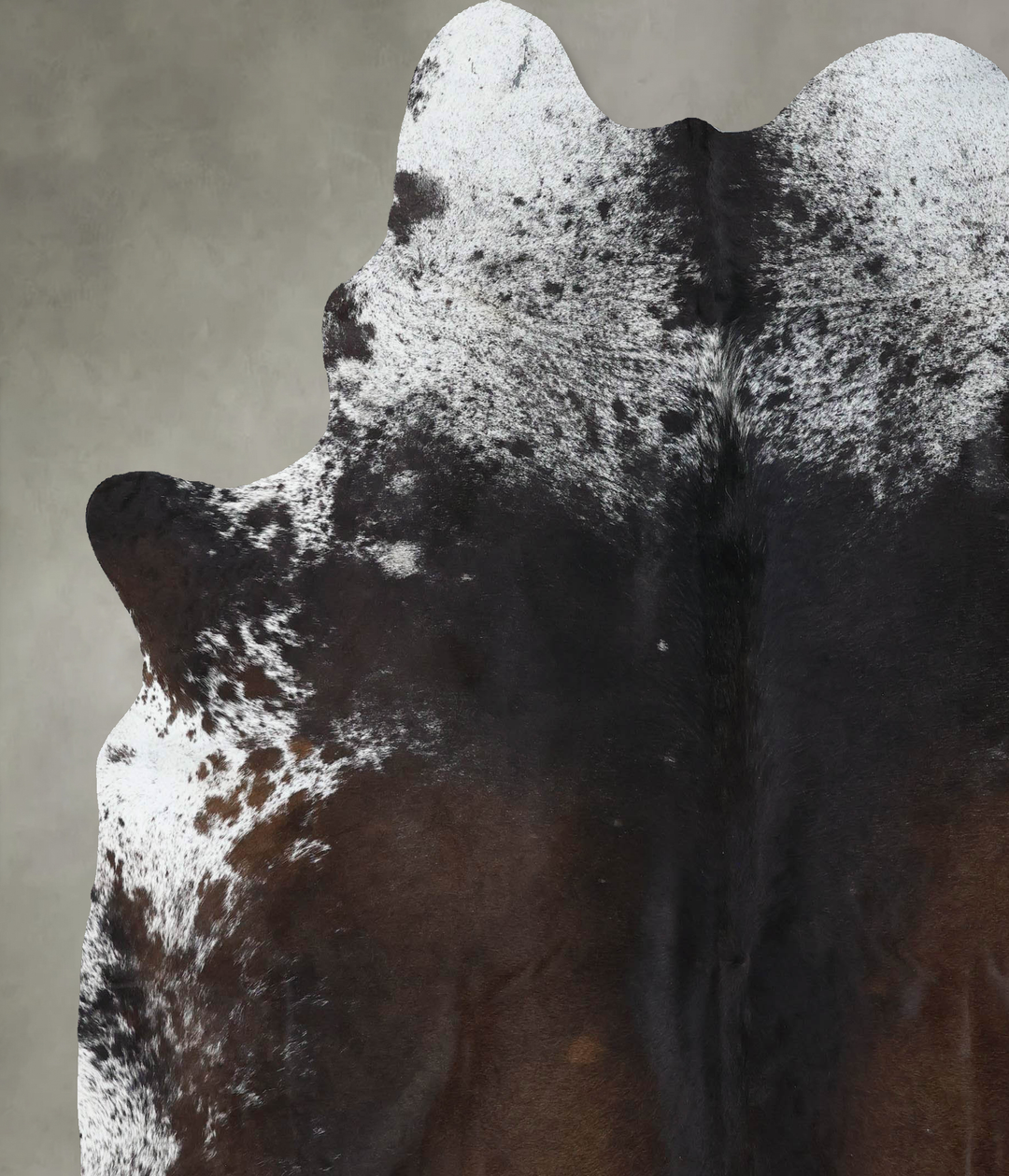 Chocolate and White XX-Large Brazilian Cowhide Rug 8'1"H x 7'2"W #B189