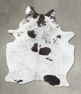 Salt and Pepper Black X-Large Brazilian Cowhide Rug 8'2"H x 5'9"W #B18922 by Hudson Hides
