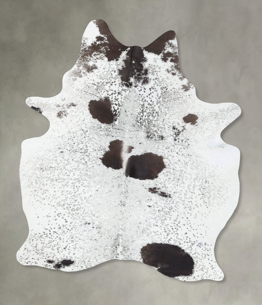 Salt and Pepper Black X-Large Brazilian Cowhide Rug 8'2"H x 5'9"W #B18922 by Hudson Hides