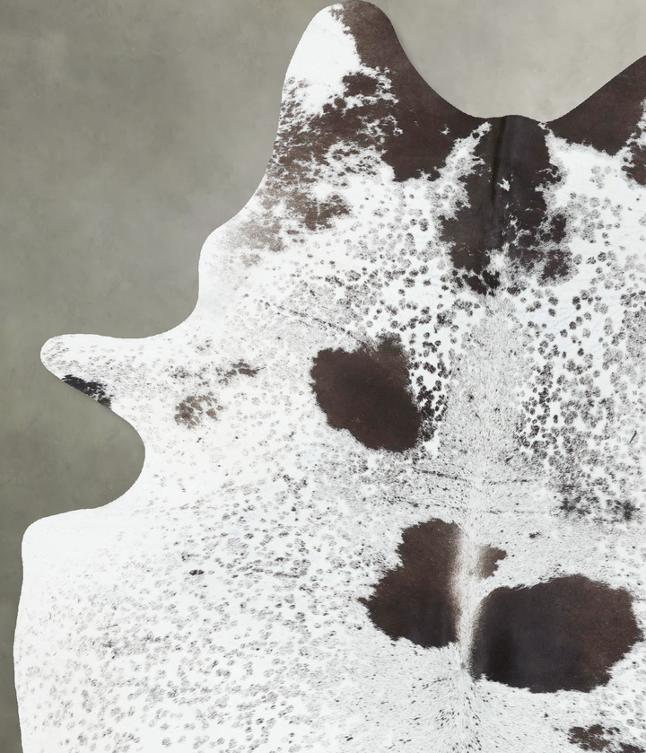 Salt and Pepper Black X-Large Brazilian Cowhide Rug 8'2"H x 5'9"W #B18922 by Hudson Hides