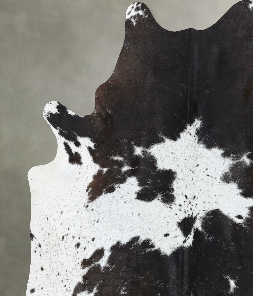 Chocolate and White XX-Large Brazilian Cowhide Rug 7'9"H x 6'8"W #B189