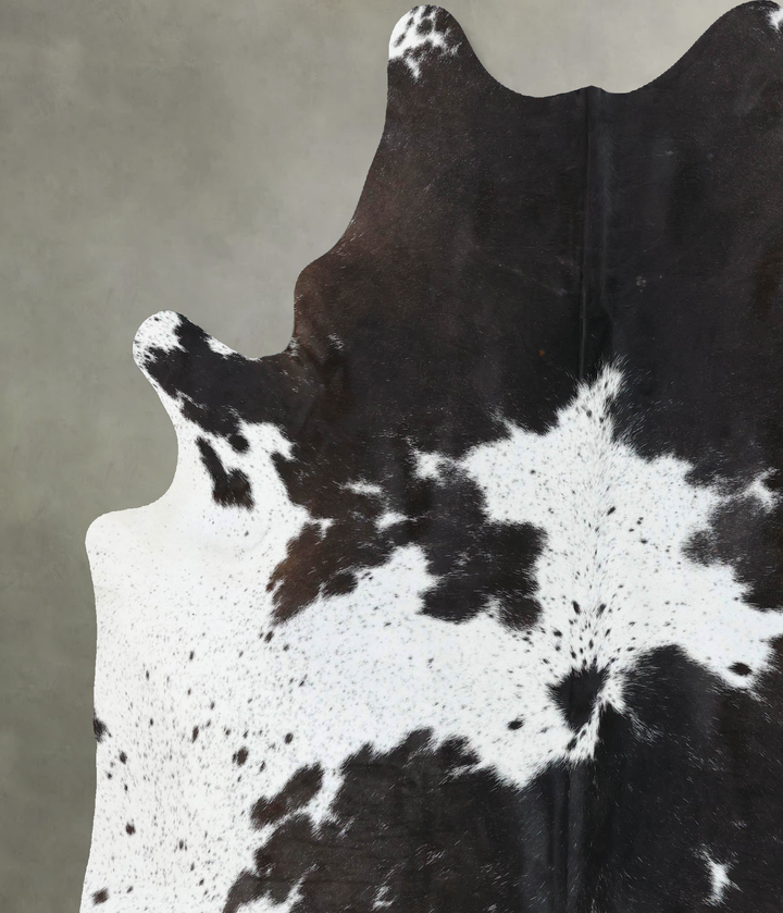 Chocolate and White XX-Large Brazilian Cowhide Rug 7'9"H x 6'8"W #B18924 by Hudson Hides