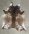 Chocolate and White X-Large Brazilian Cowhide Rug 7'11