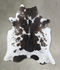 Chocolate and White X-Large Brazilian Cowhide Rug 7'6