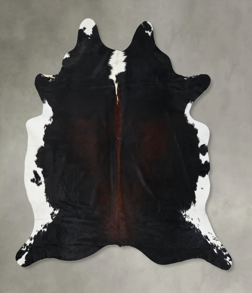 Chocolate and White XX-Large Brazilian Cowhide Rug 8'9"H x 7'4"W #B18928 by Hudson Hides
