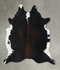 Chocolate and White XX-Large Brazilian Cowhide Rug 8'9