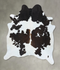 Chocolate and White XX-Large Brazilian Cowhide Rug 7'9